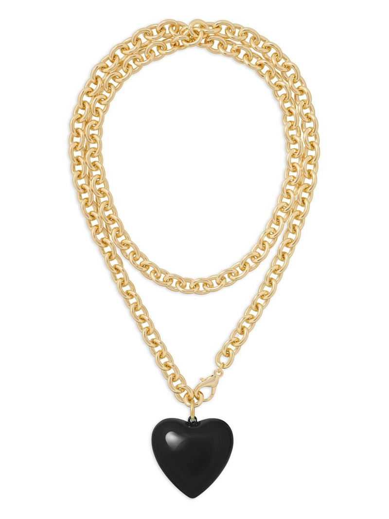 Big Puffy Heart Charm necklace 1