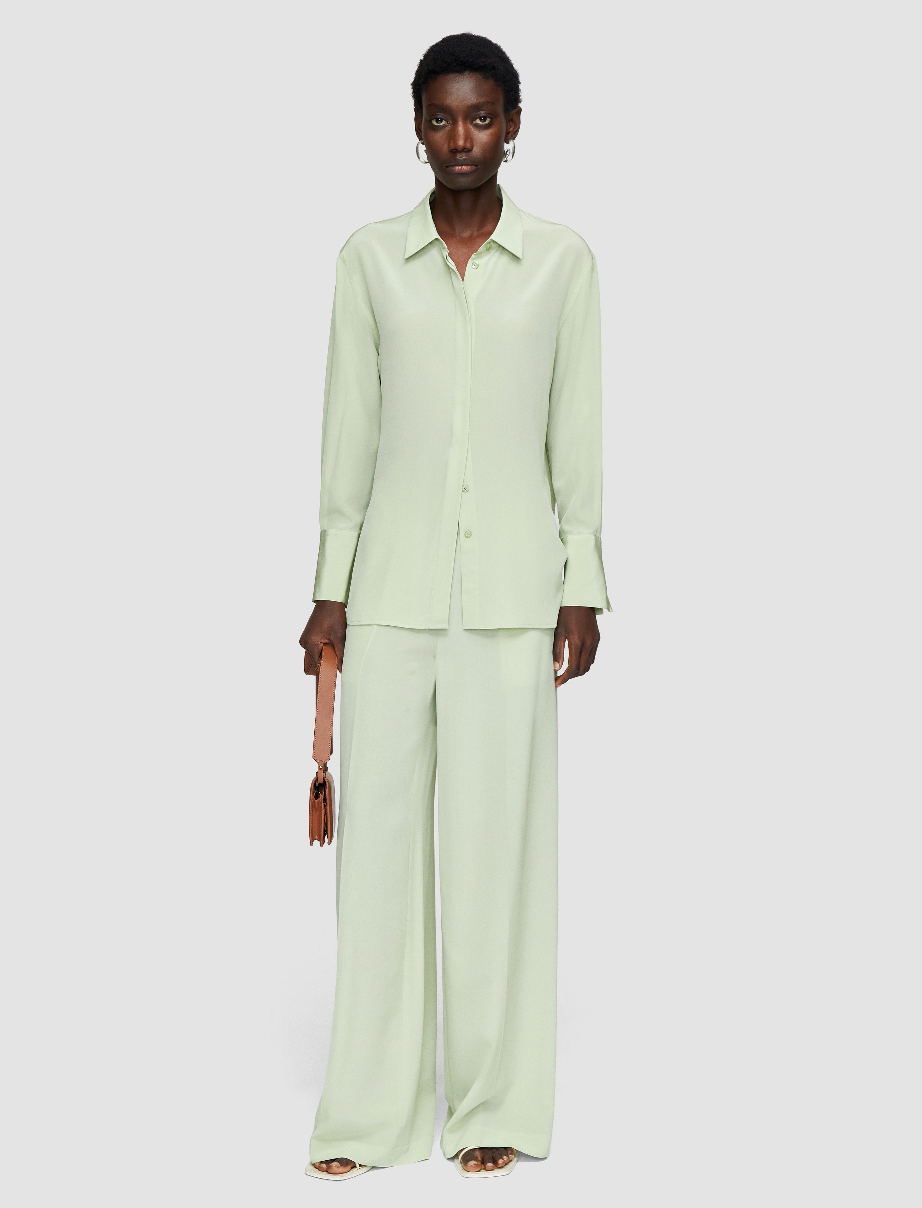 Bold Crepe de Soie Silk Blouse - 2