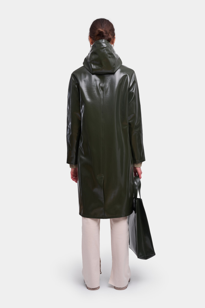 Stockholm Long Opal Women Raincoat Green 3