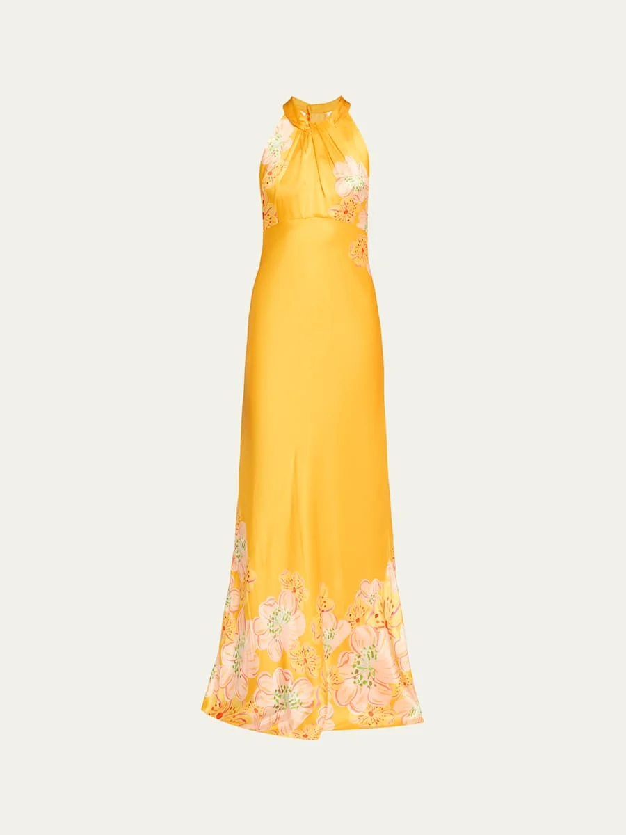 Cozette Floral Silk Dress - 1