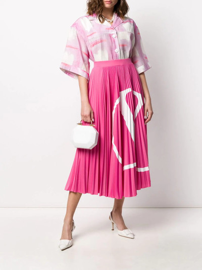 Valentino VLOGO pleated midi skirt outlook