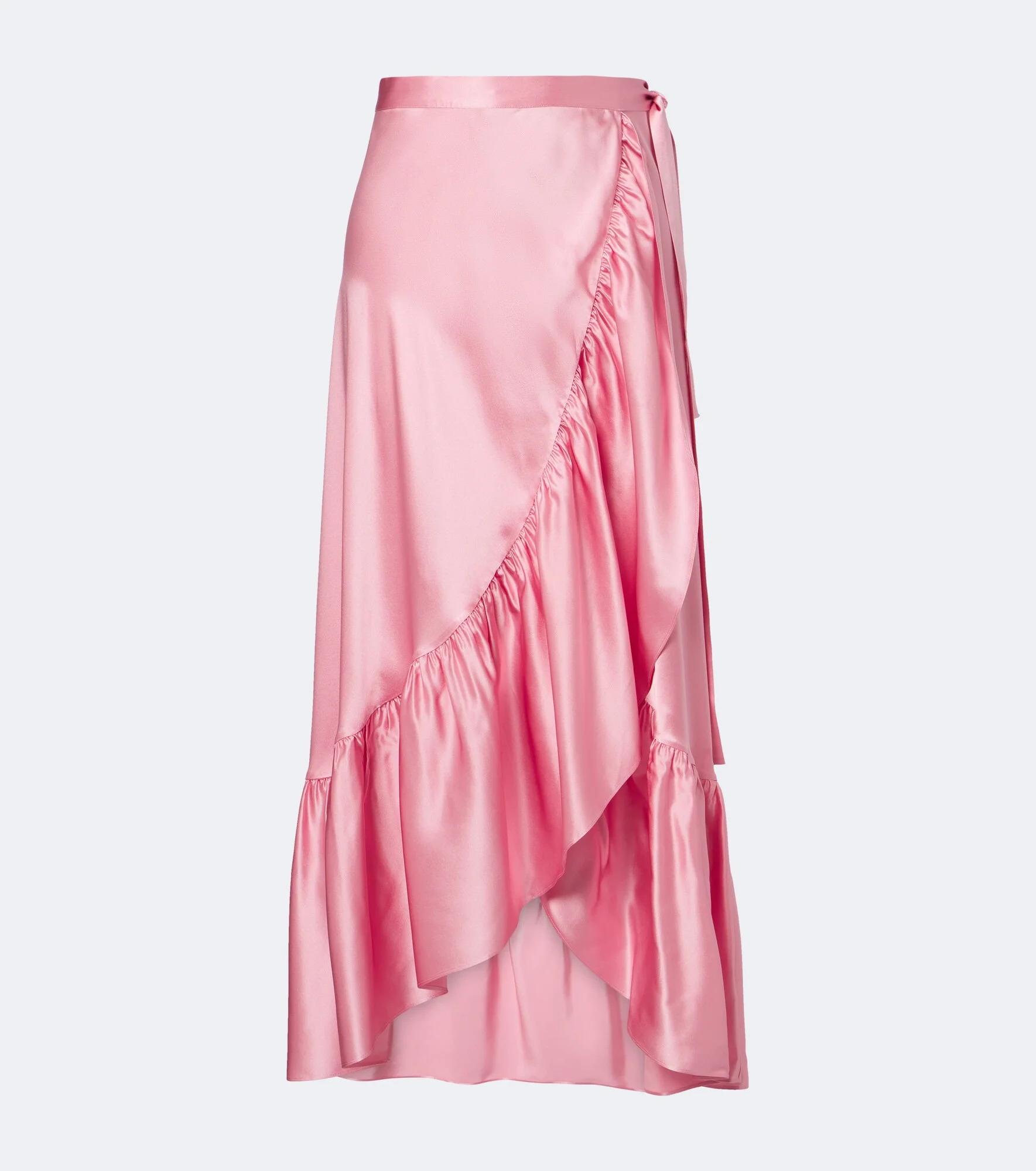 Conversion silk satin midi skirt - 1