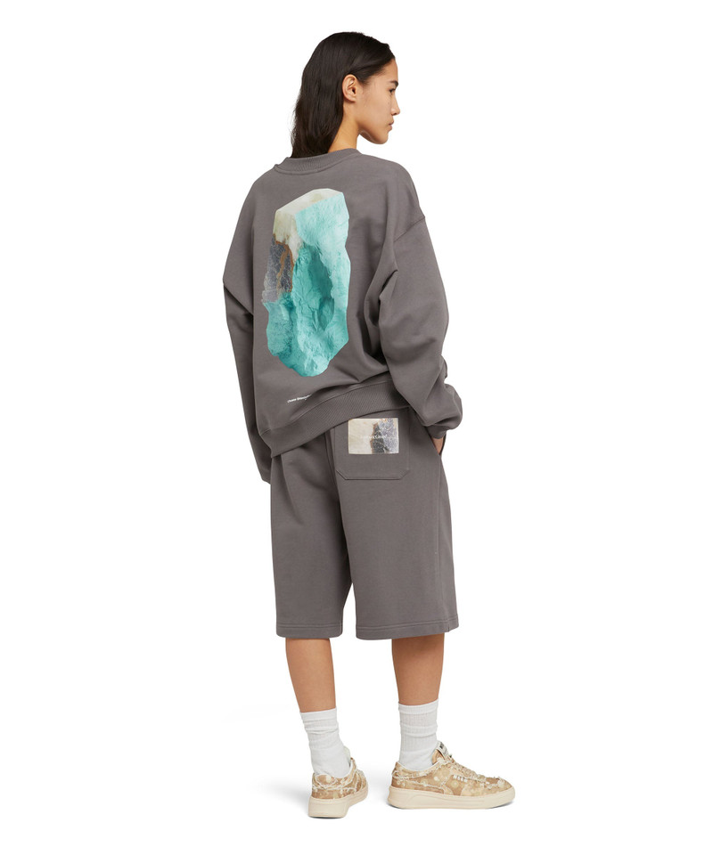 "FANTASTIC GREEN INVERSE SERIES" organic cotton sweat Bermudas 9