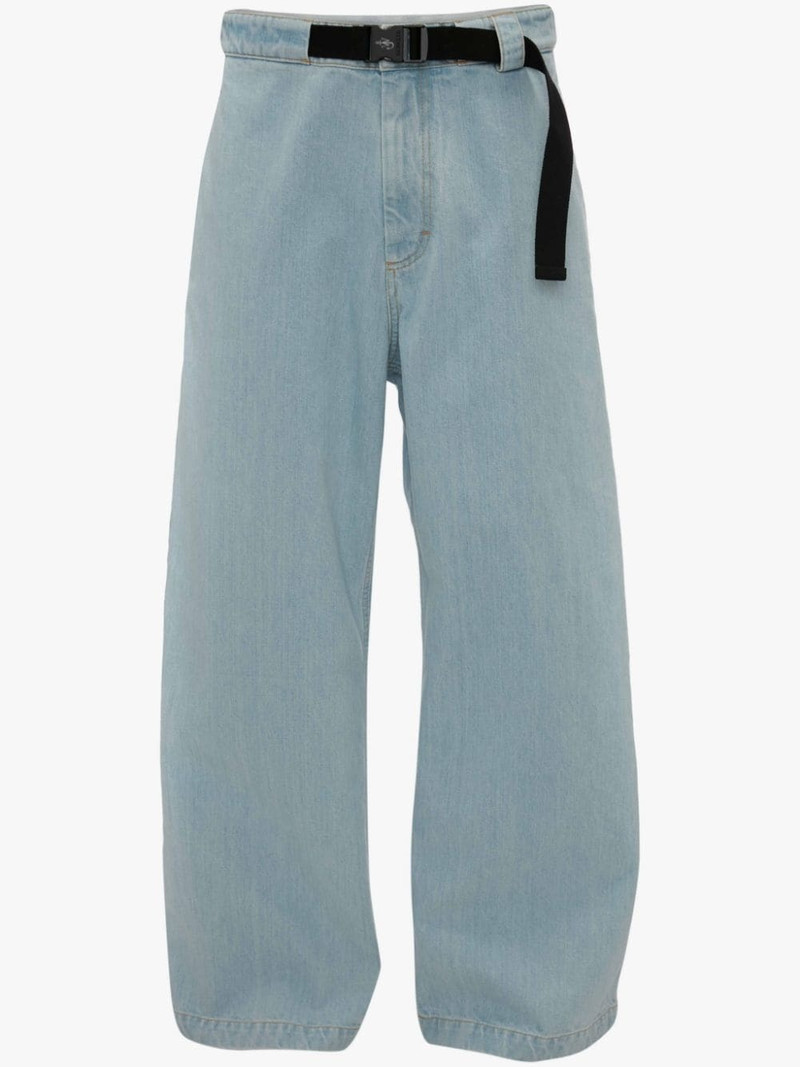 1 MONCLER X JW ANDERSON BLEACHED DENIM LONG TROUSERS 1