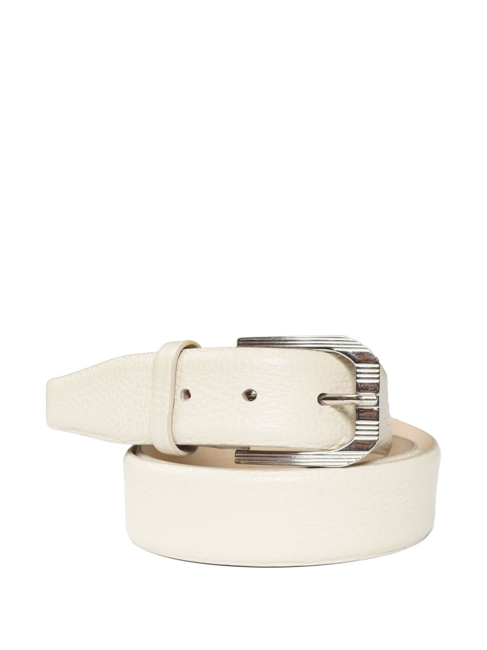 textured leather belt - 3