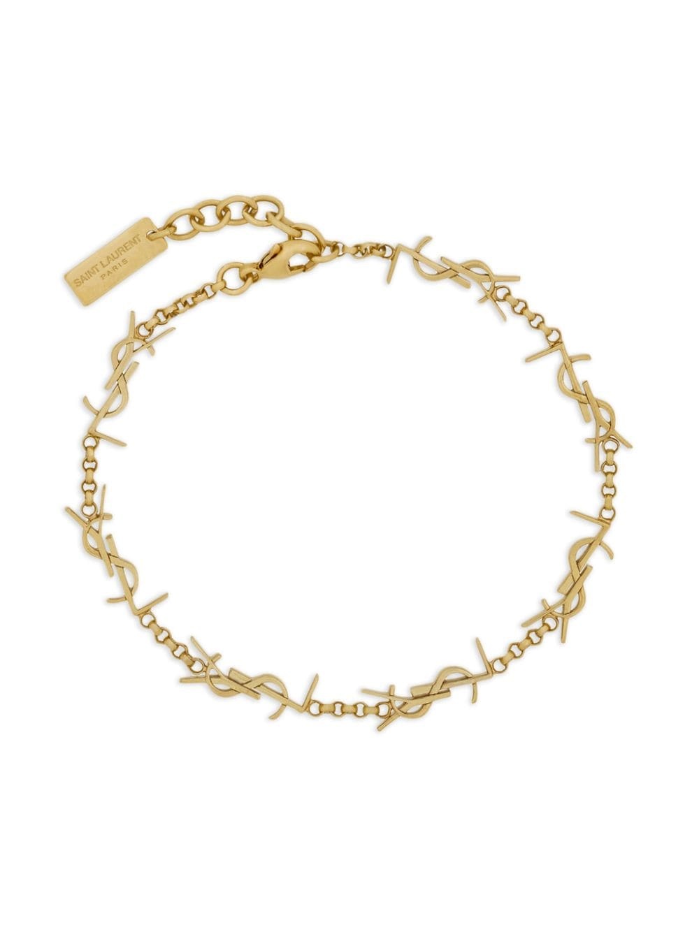 logo-plaque chain bracelet - 1