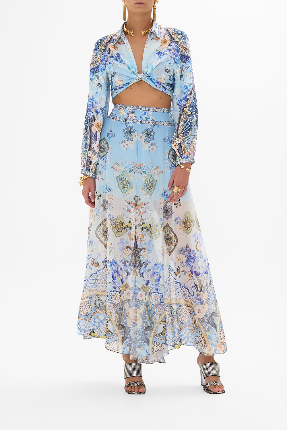 SHEER WIDE LEG PANT - 2