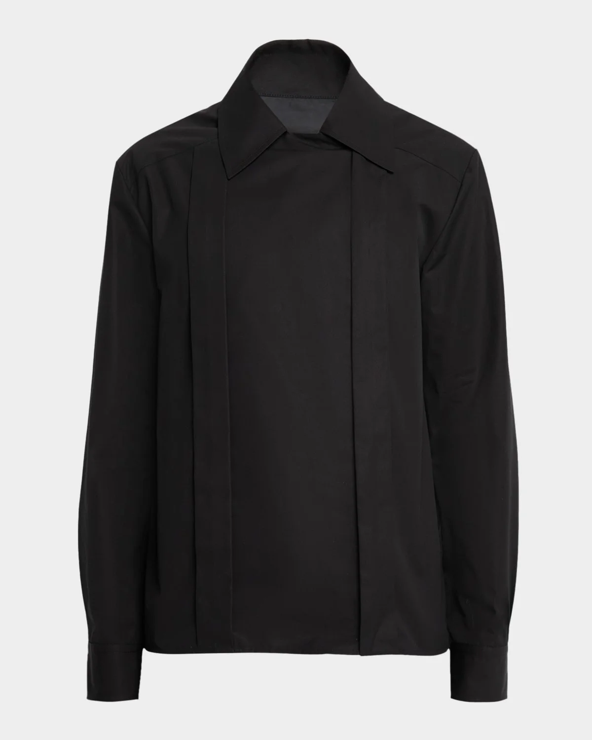 Men's Cotton Double-Pleated Dress Shirt - 1