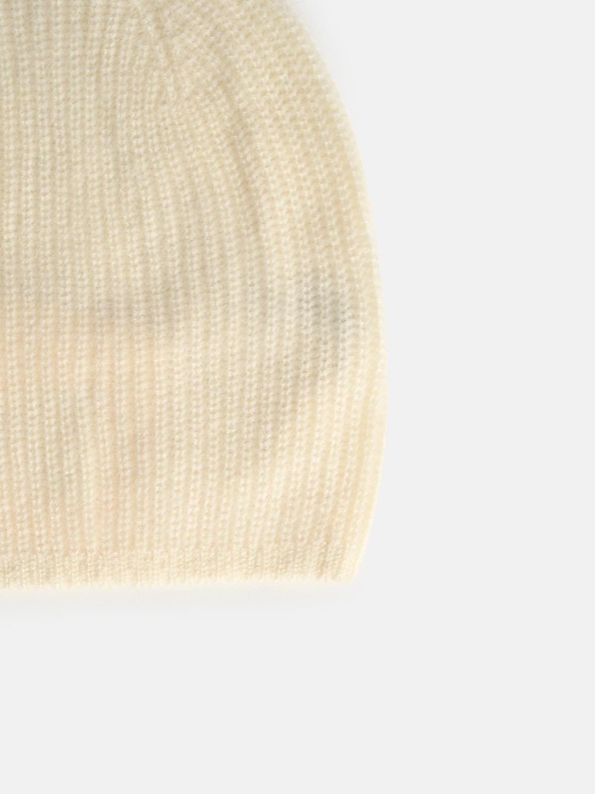 BEANIE 'FLYN' IVORY CASHMERE HAT - 3