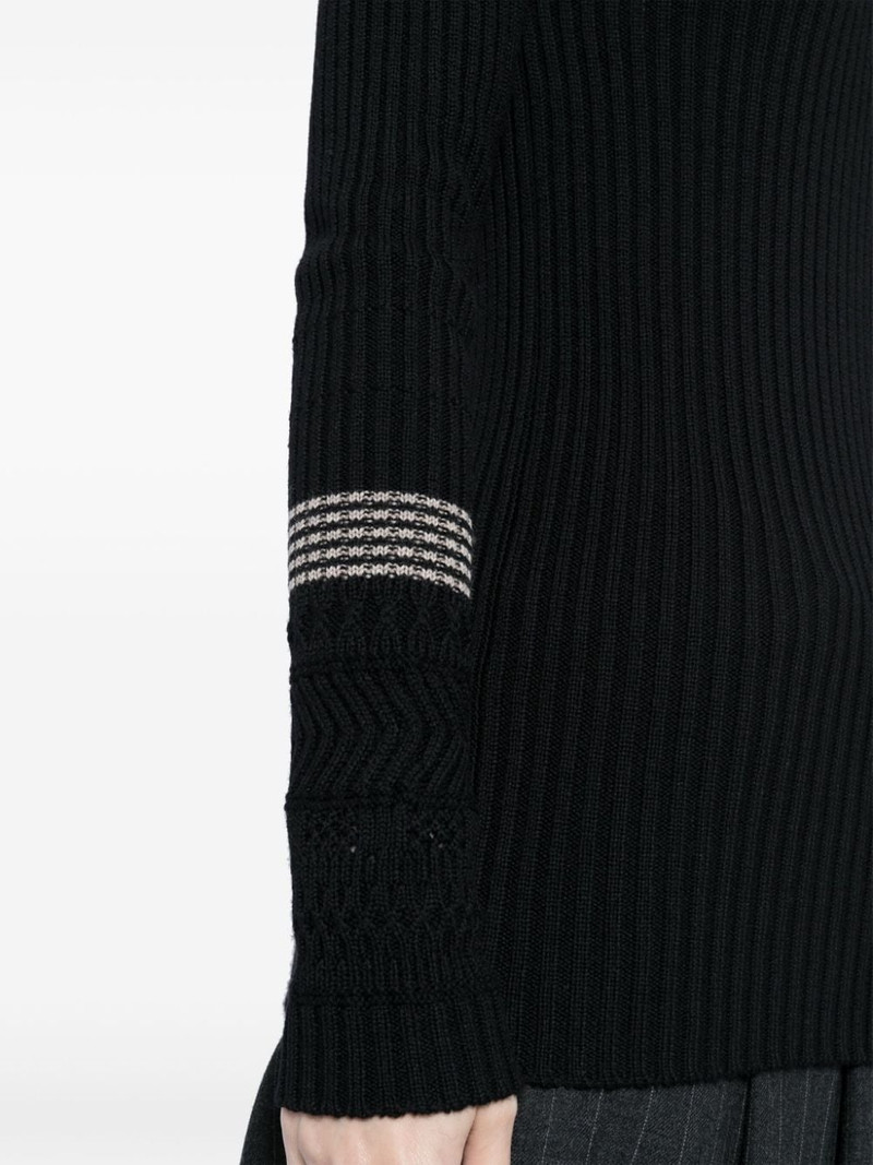 high-neck ribbed-knit top 5