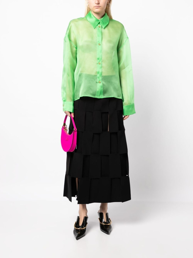 A.W.A.K.E. MODE semi-sheer silk-organza shirt outlook