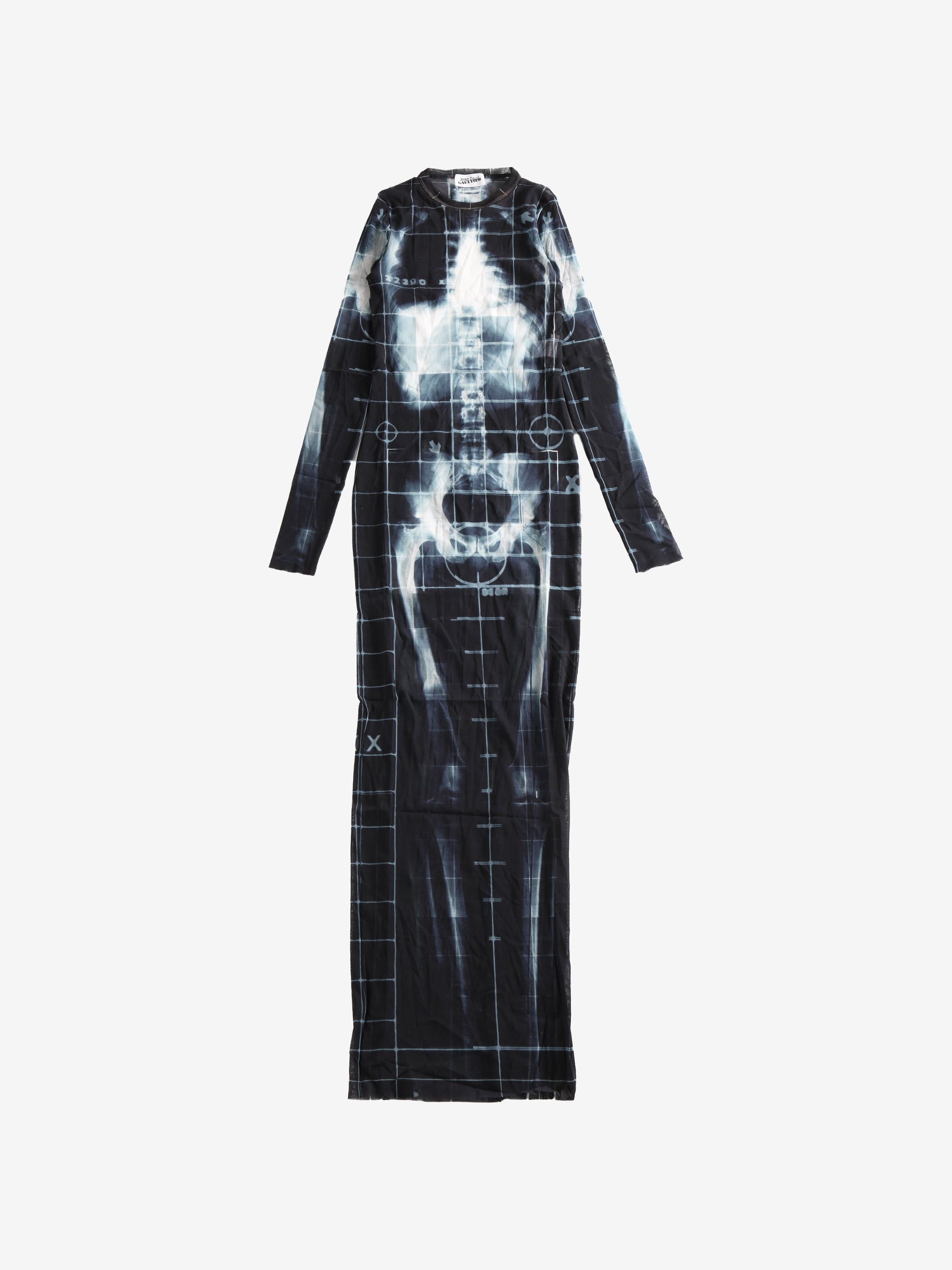 JEAN PAUL GAULTIER - Women Printed "Squeletor" Mesh Long Dress - 4