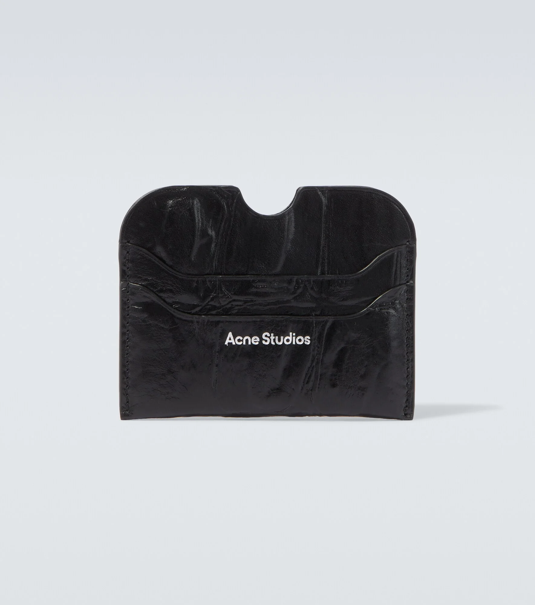 Croc-effect leather card holder - 1