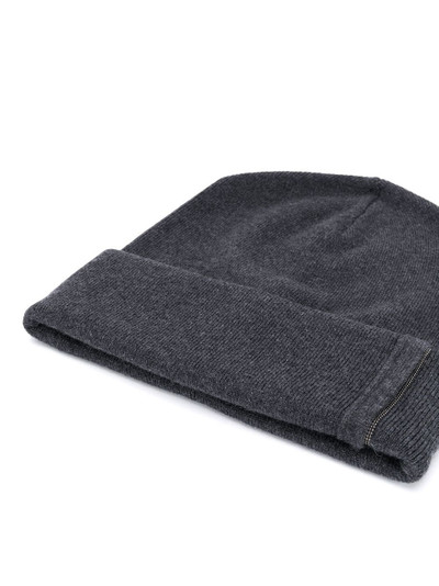 Brunello Cucinelli ribbed knitted beanie outlook