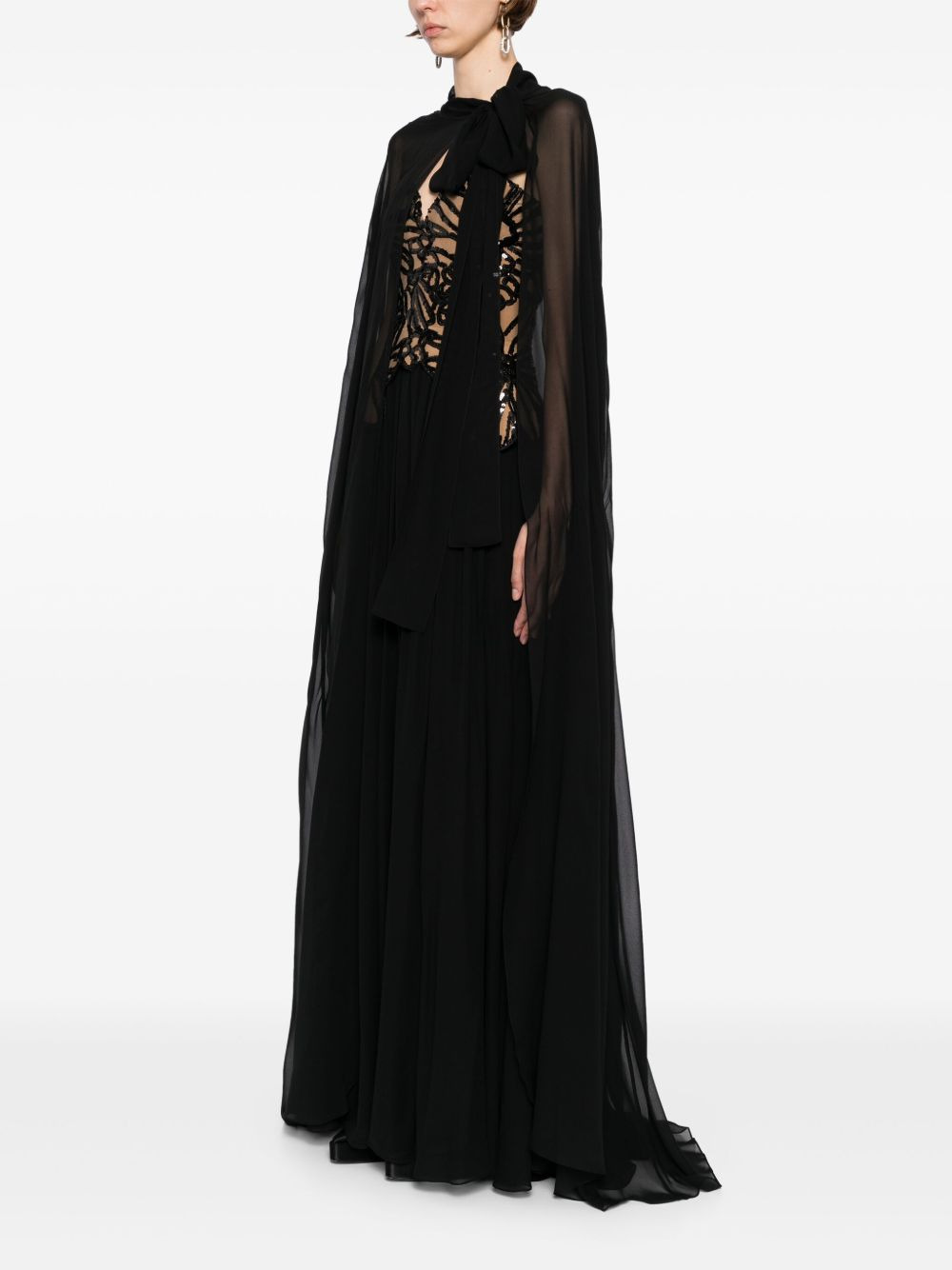 embroidered-sequin dress - 3