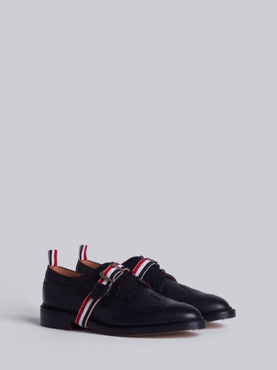 Thom Browne Classic Long Wingtip Brogue With Grosgrain Strap outlook