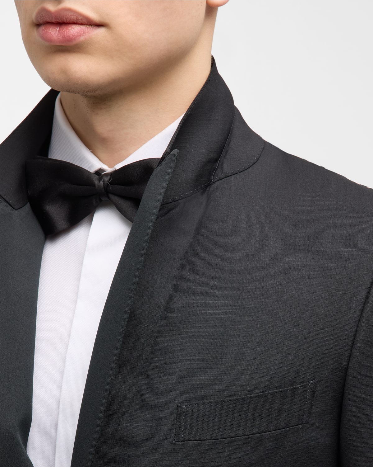 Men's Wool-Mohair Solid Tuxedo - 8