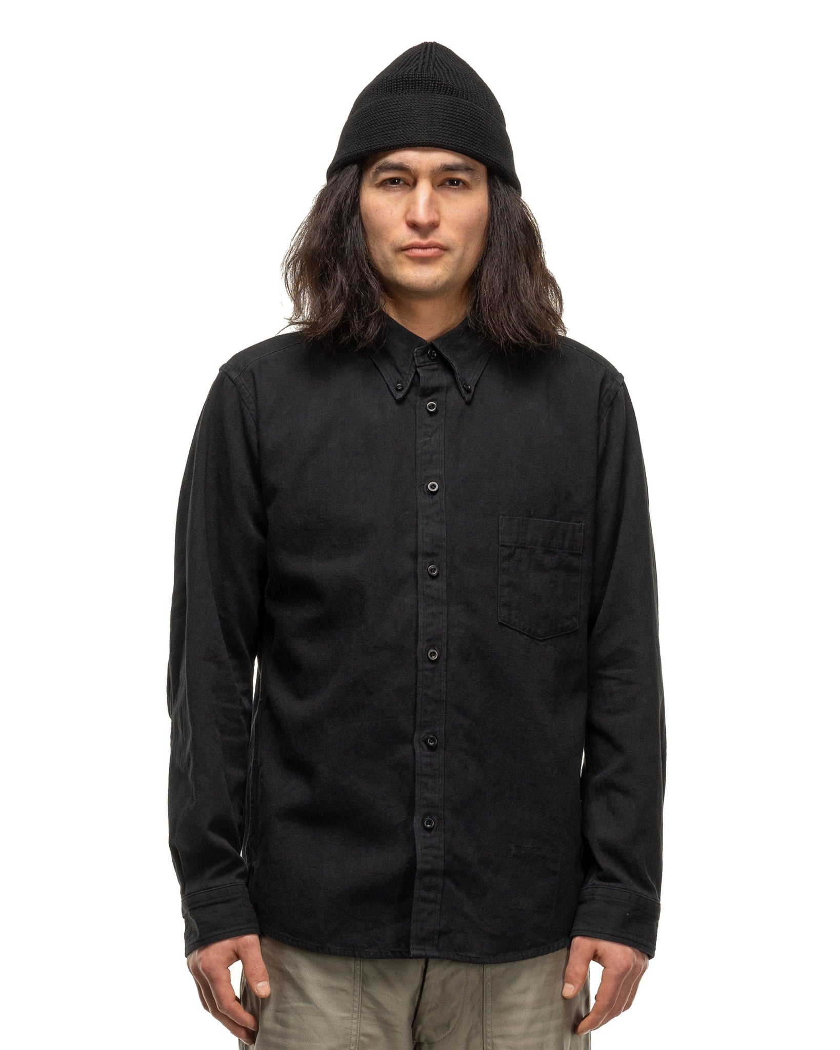 nonnative Dweller L/S B.D. Shirt C/L Oxford Black | REVERSIBLE