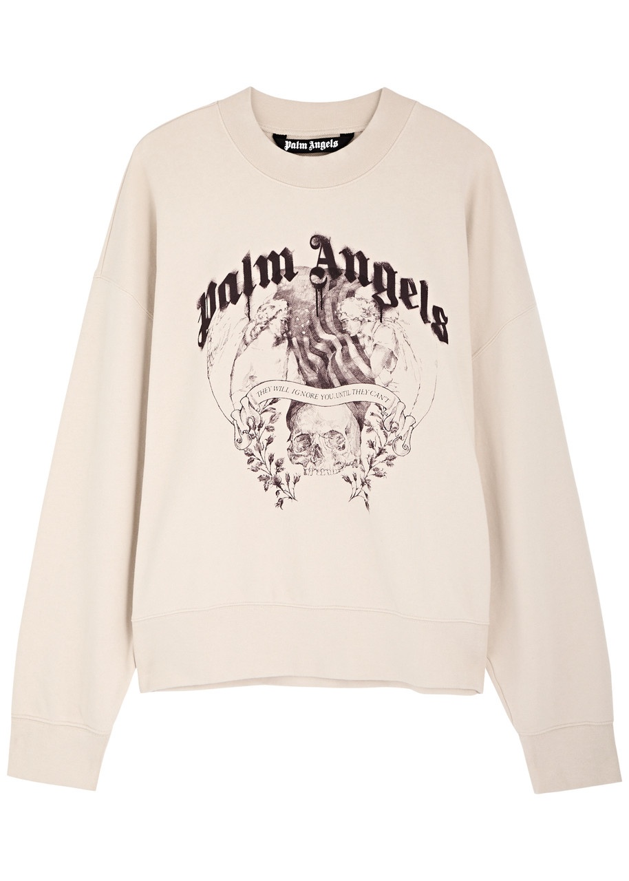 Palm Angels Logo printed cotton sweatshirt | harveynichols