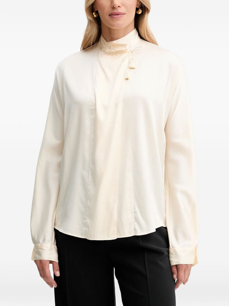 tassel mock-neck blouse 1