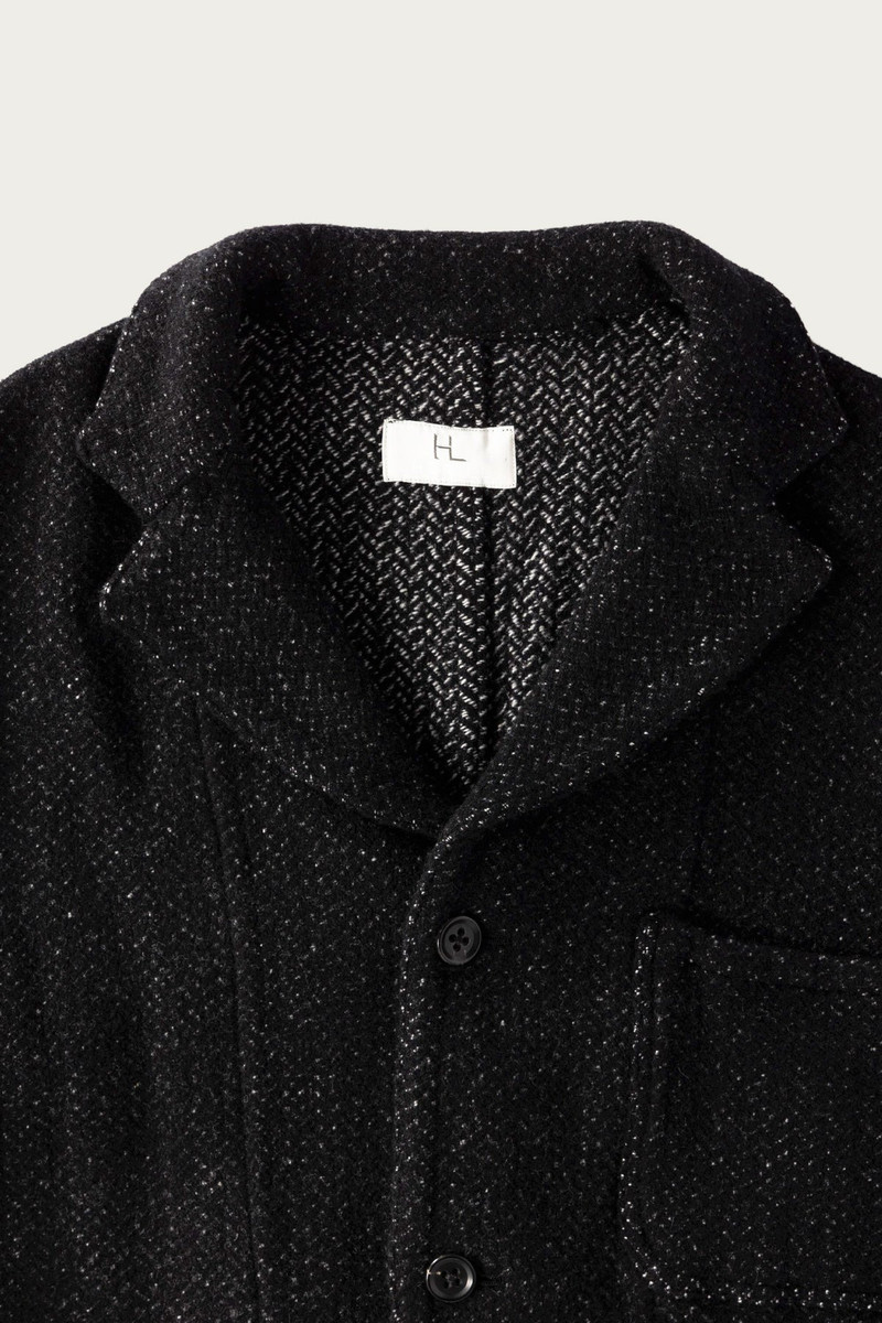 HERILL Herringbone Work Jacket - Black Wool outlook
