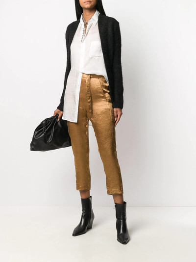 Ann Demeulemeester cropped satin trousers outlook