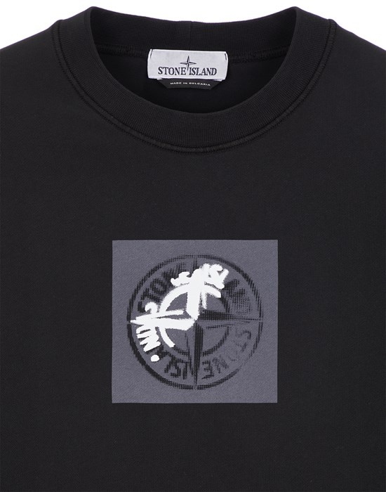 STONE ｜SWEATSHIRTS (66559 'INSTITUTIONAL ONE' PRI Stone Island 66559 'INSTITUTIONAL ONE' PRINT BLACK | REVERSIBLE