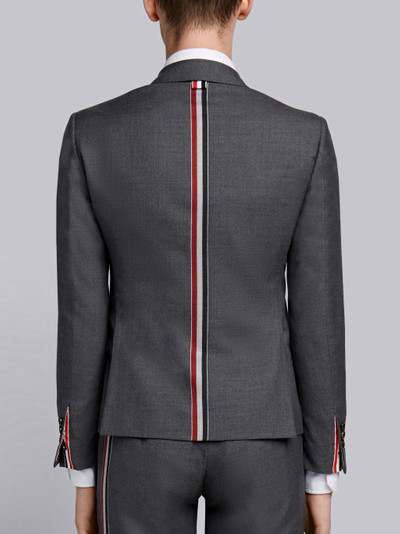 Thom Browne Dark Grey Solid Wool Twill Center Back Stripe High Armhole Sport Coat outlook