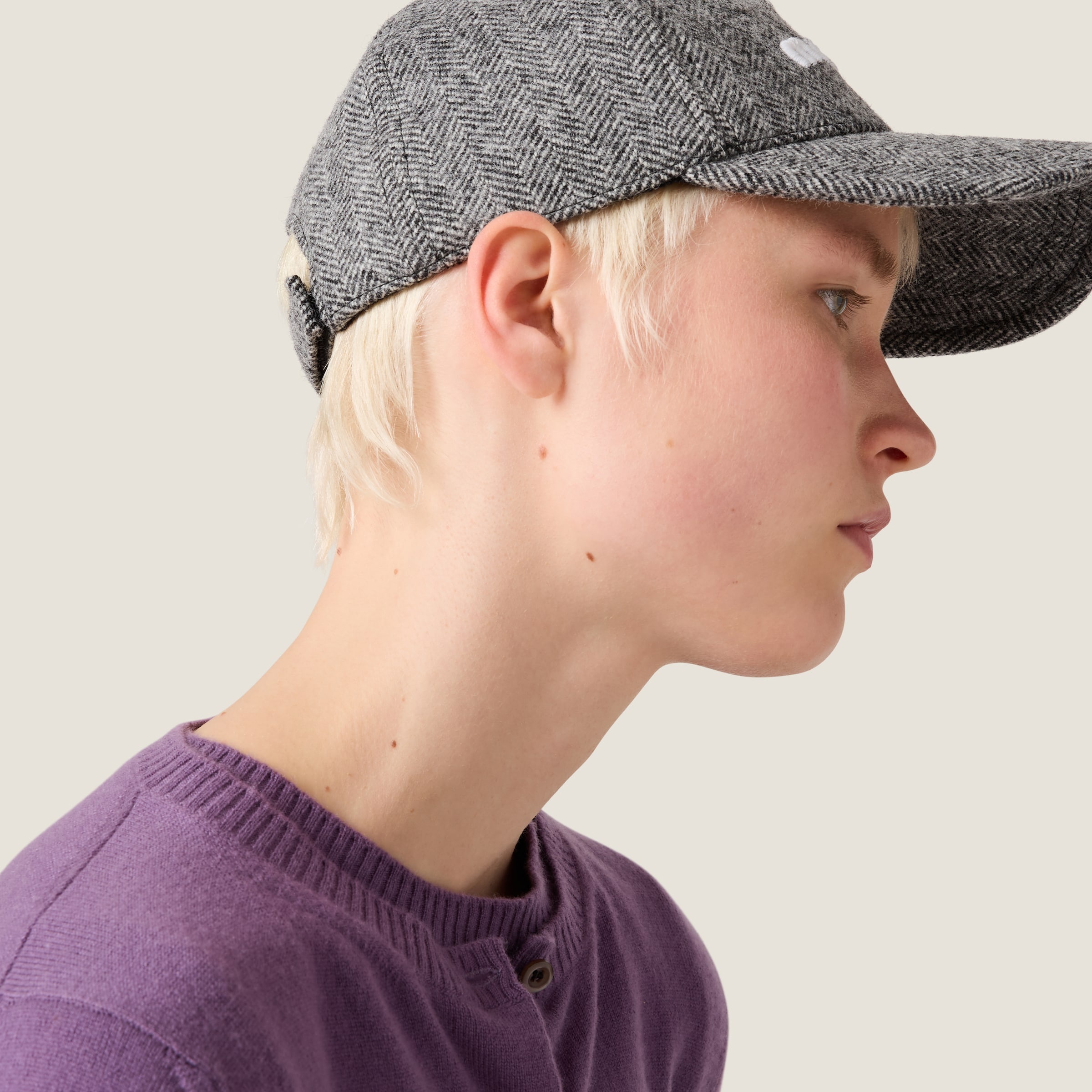 Chevron wool baseball cap - 4