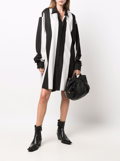 AMI Paris vertical-stripe shirt dress outlook