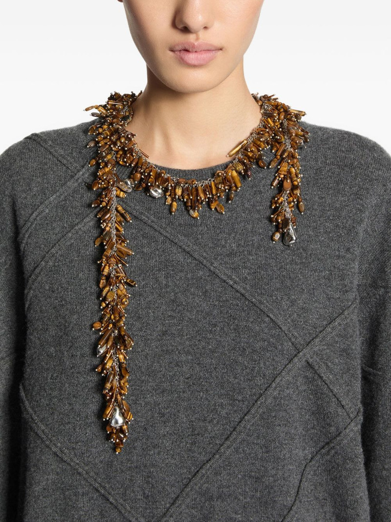 Dries Van Noten amber-beads scarf necklace outlook