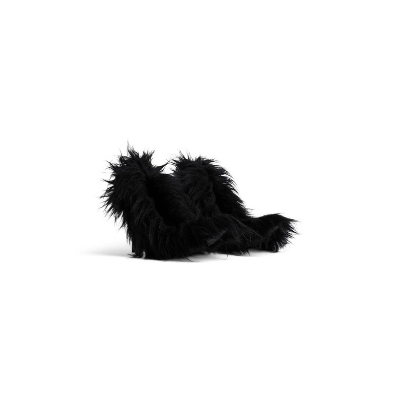 Women's Flex Fur 110mm Pump  in Black 2