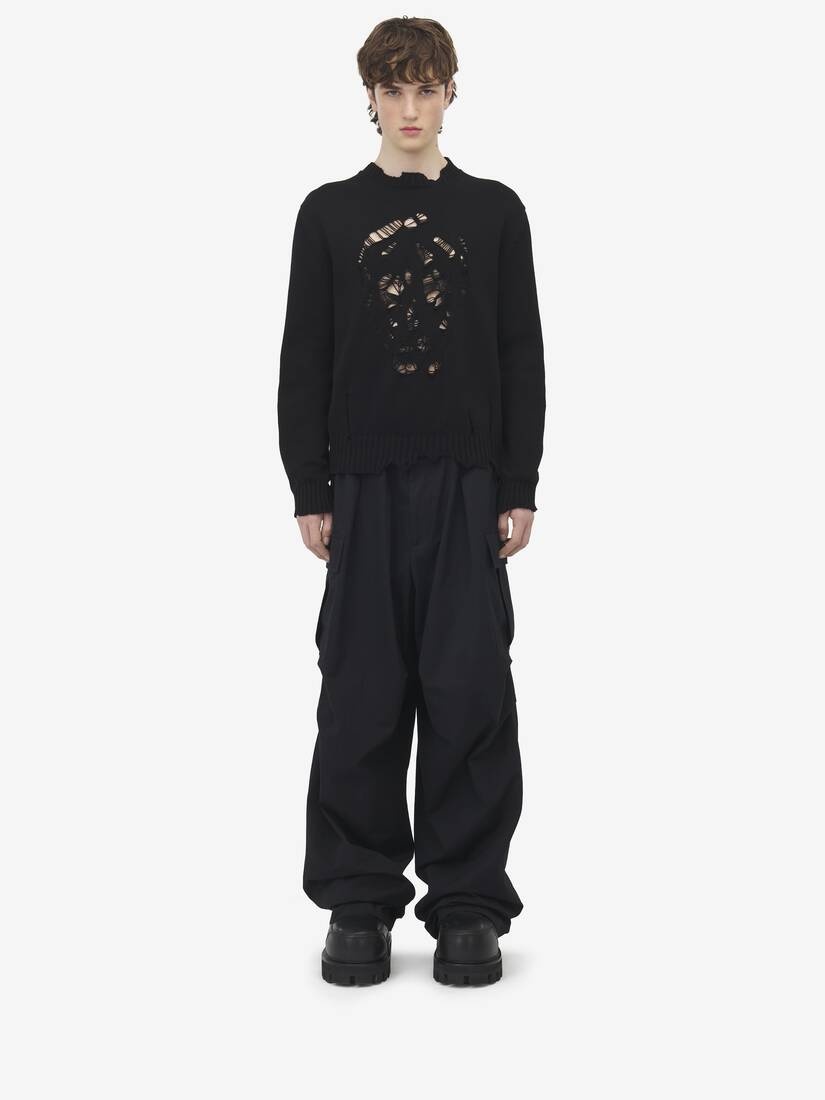 Distressed Skull Jumper - 3