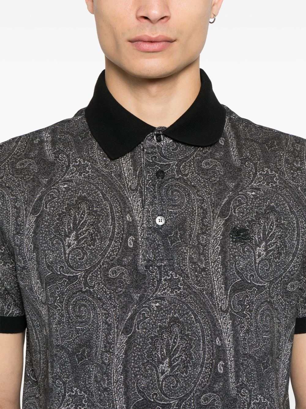 paisley-print polo shirt - 4