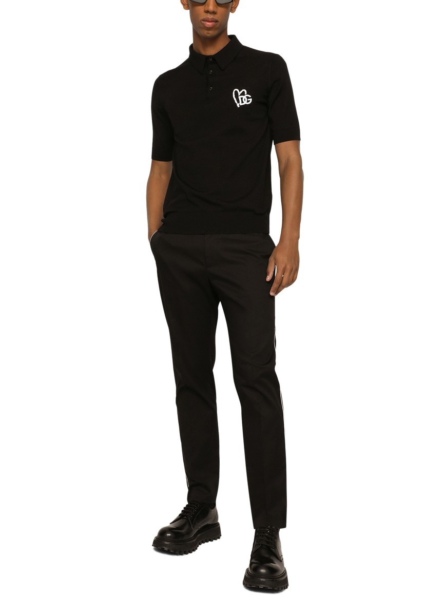 Stretch cotton pants with DG hardware - 5