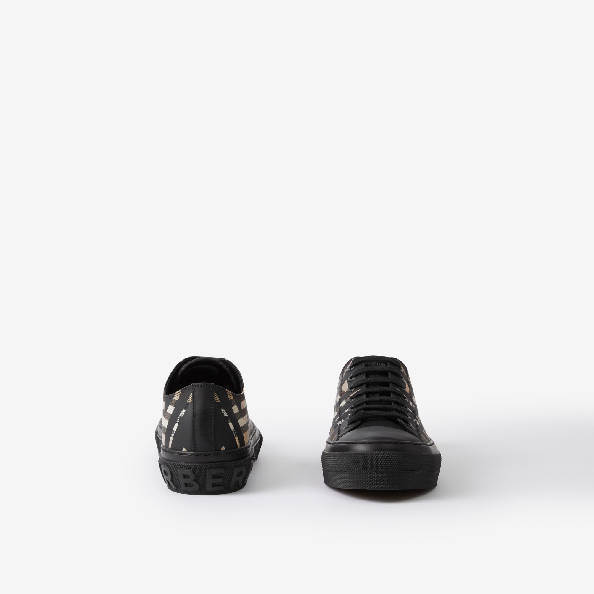Burberry Sliced Check Cotton Sneakers | REVERSIBLE