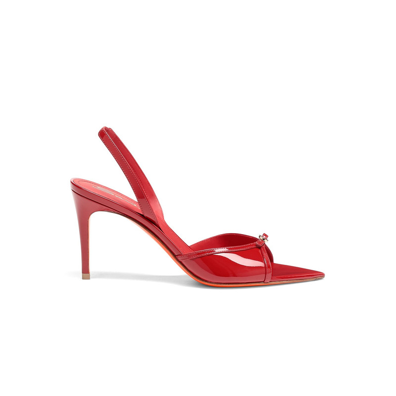 Women's red patent leather high-heel sandal 1