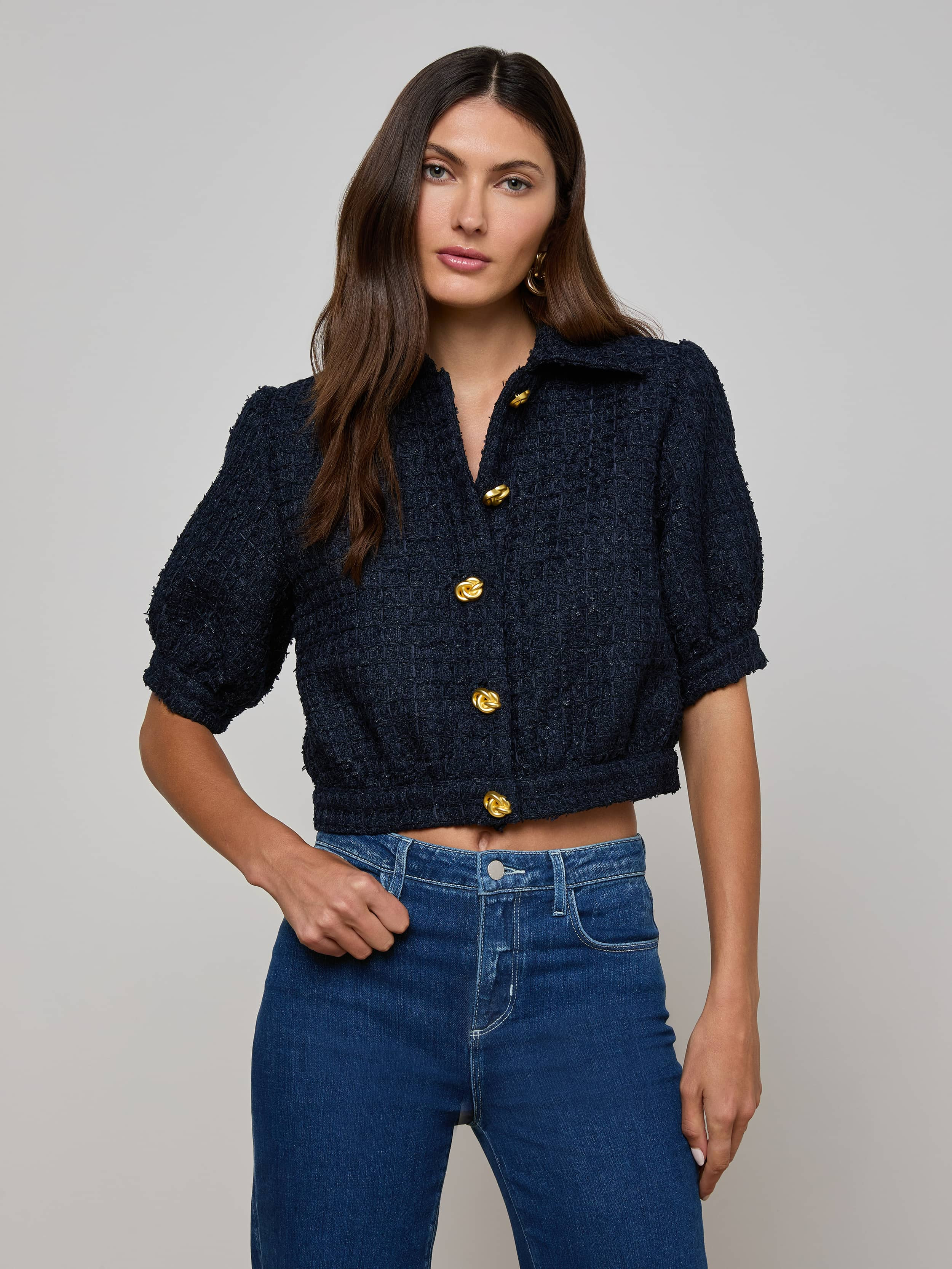 Cove Cropped Tweed Jacket - 2