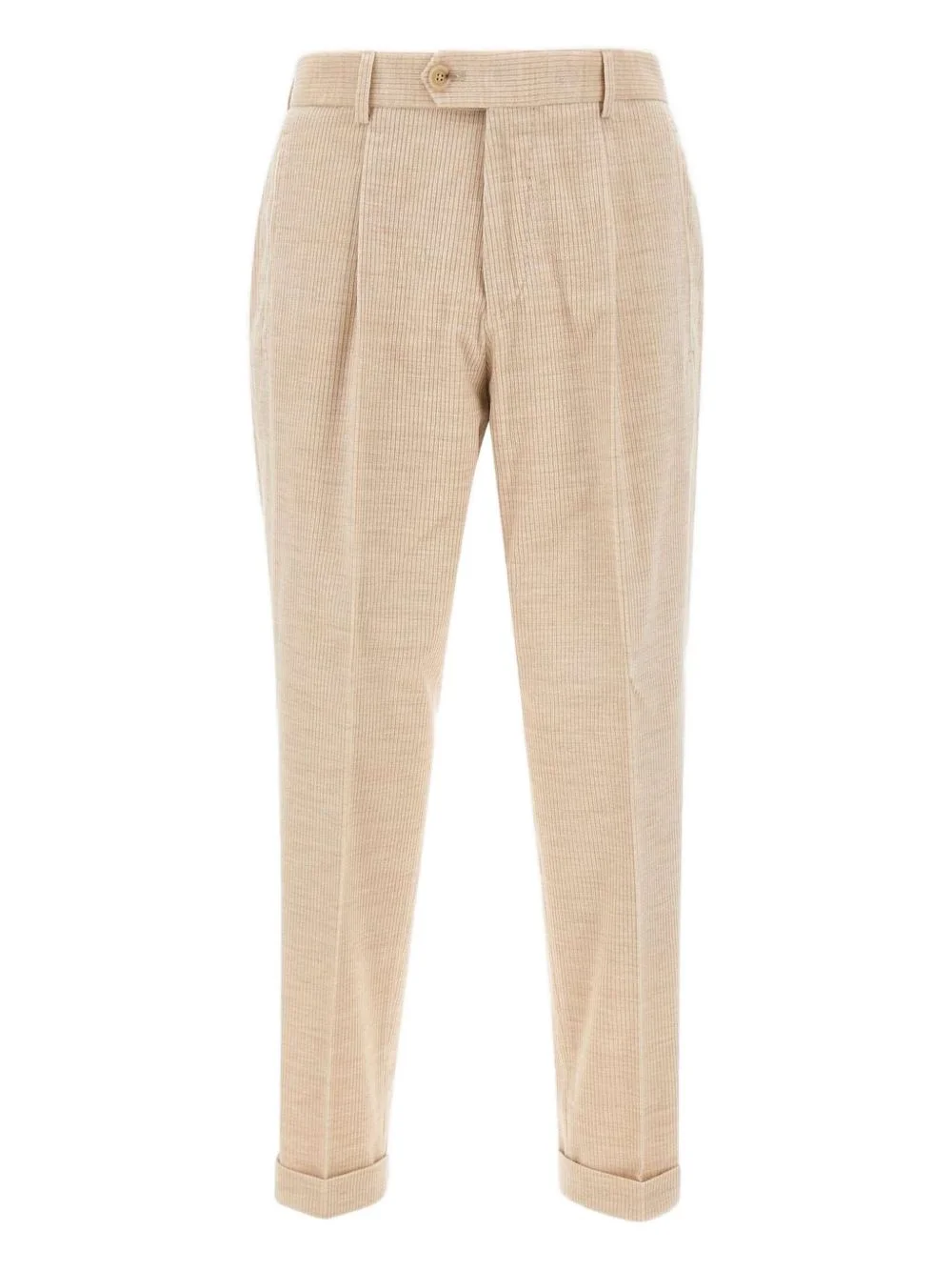 pleated corduroy trousers - 1