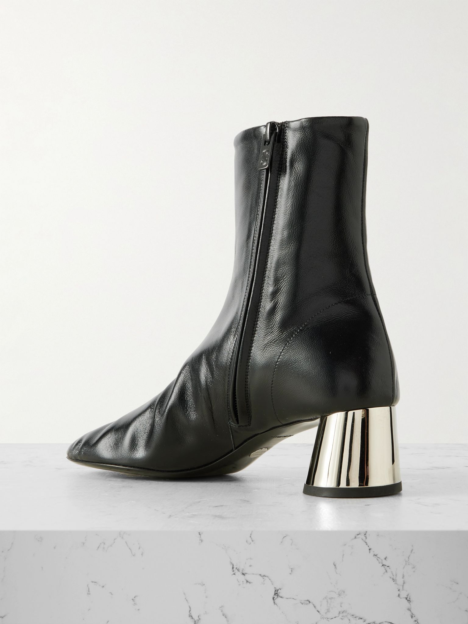 Glove leather ankle boots Black - 2