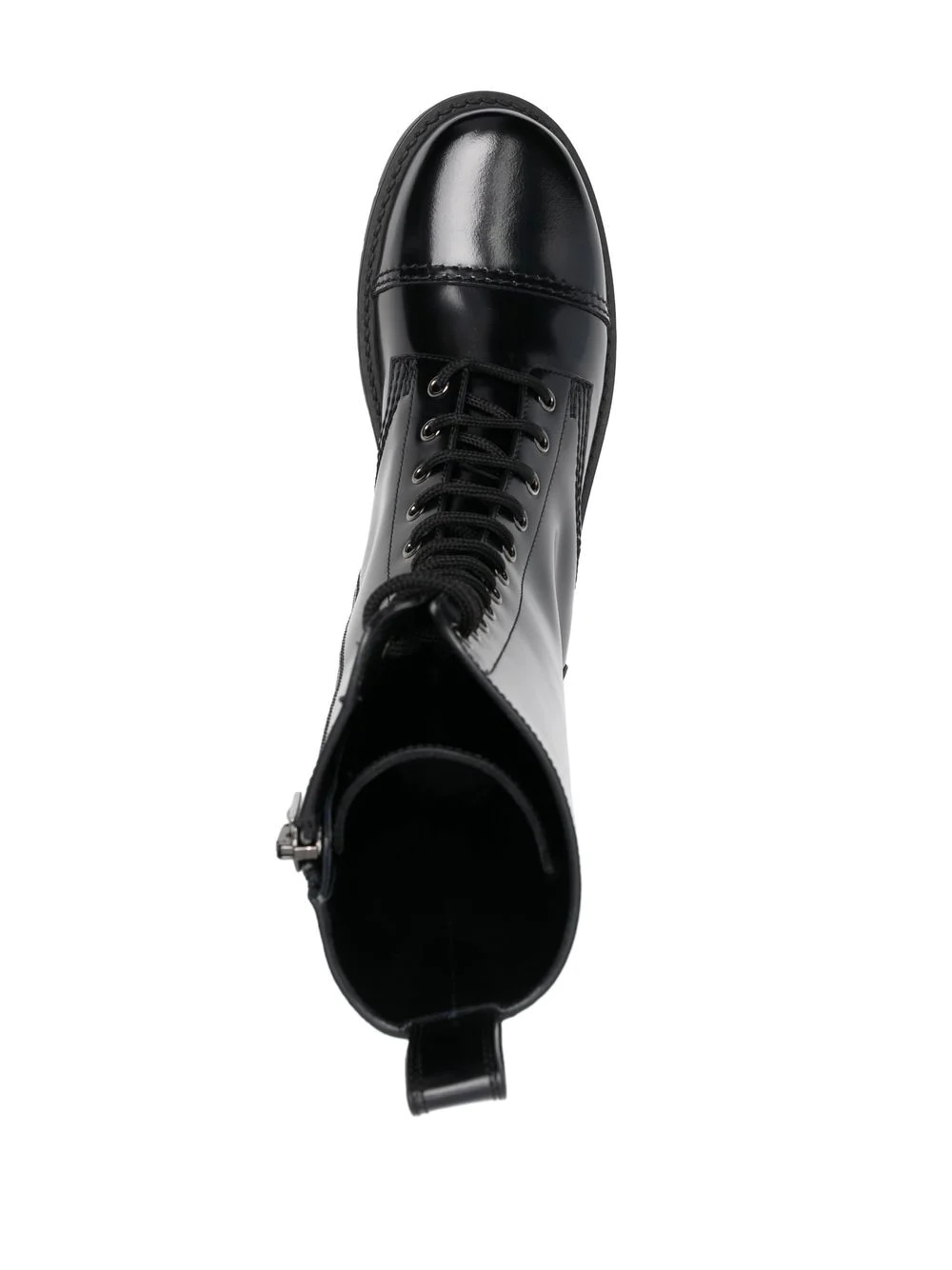 leather combat boots - 4