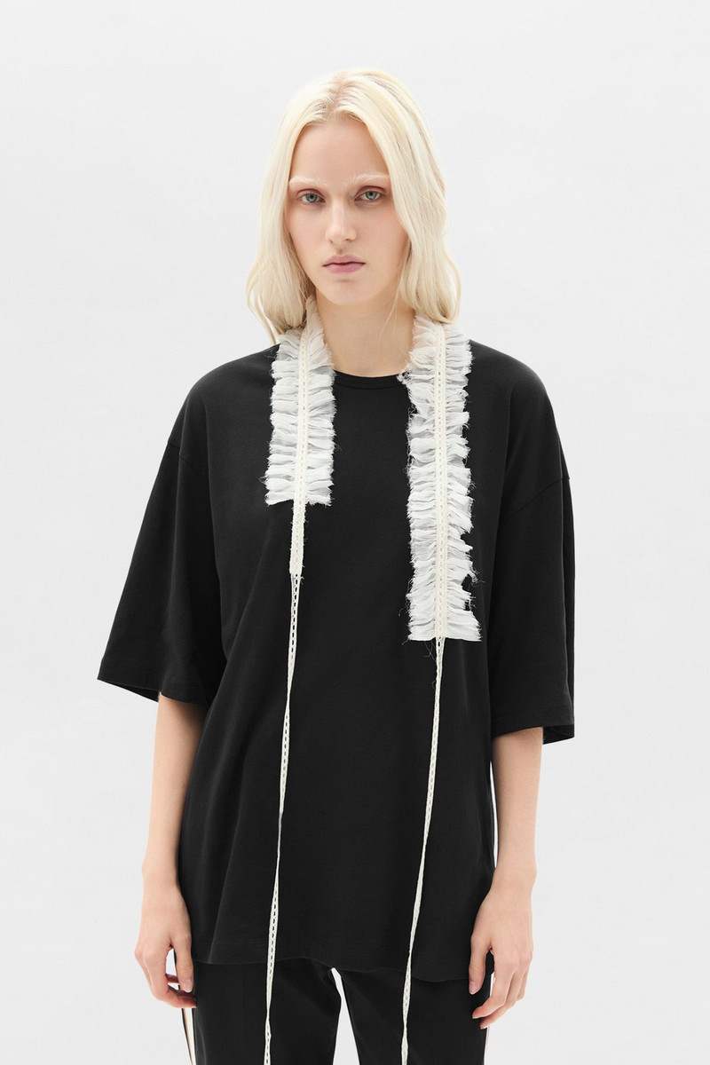 Jody Ruffled Collar with Lace Ribbon 1