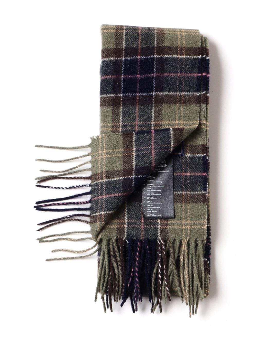checked wool scarf - 3