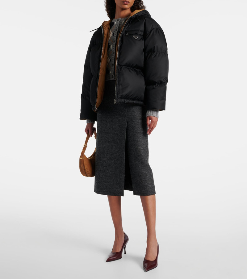 Prada Re-nylon logo down jacket outlook