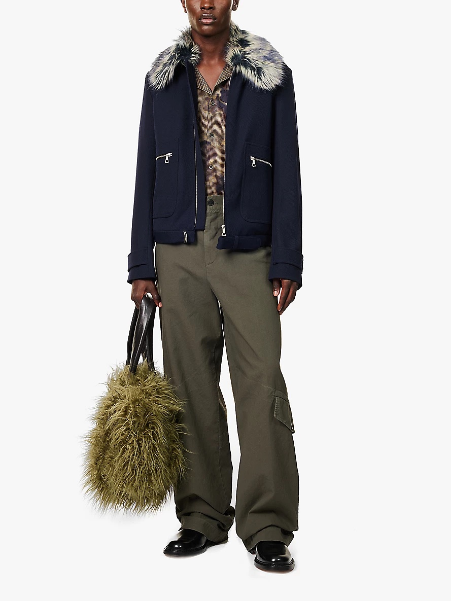 ジャケット・アウター (DRIES VAN NOTEN)VERONA BIS FUR JACKET S DRIES VAN NOTEN)VERONA BIS FUR JACKET S