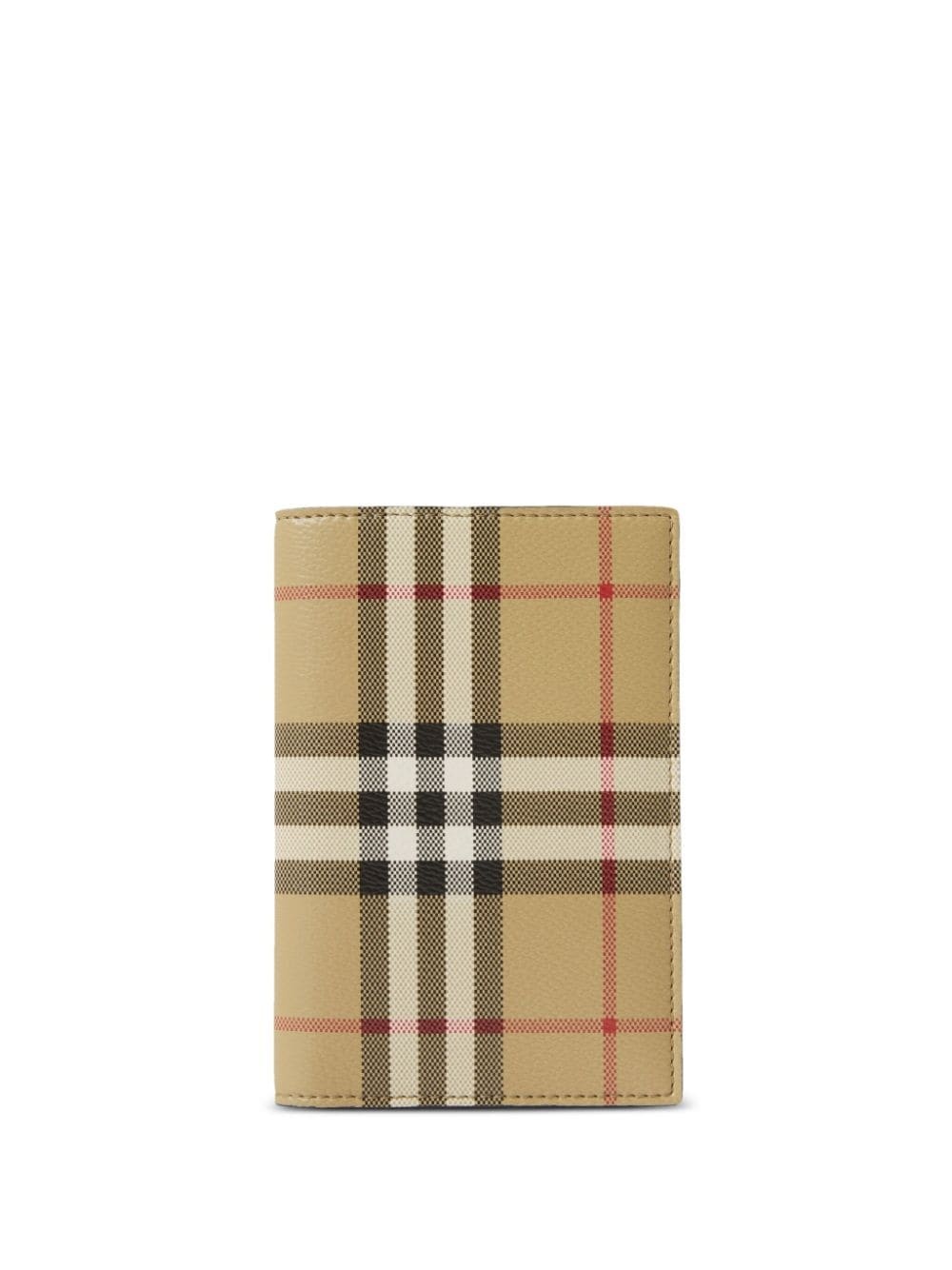 checkered leather passport holder - 1