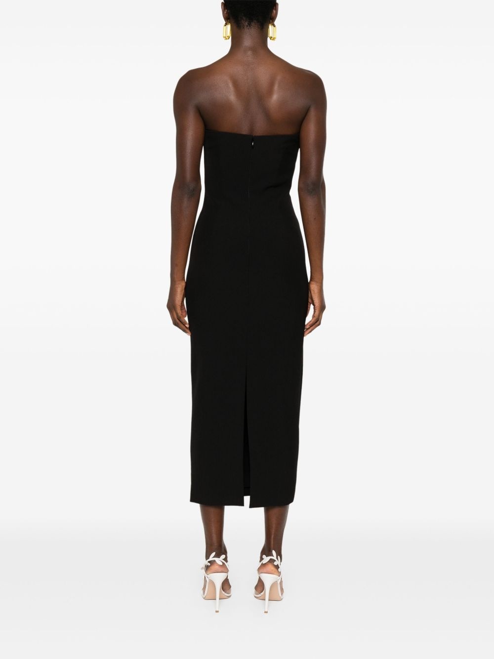 contrast-panel midi dress - 4