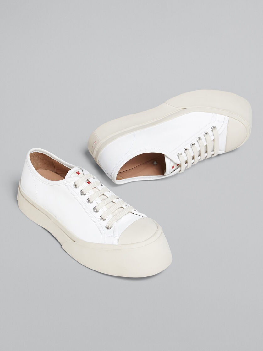 WHITE LEATHER PABLO SNEAKER - 5