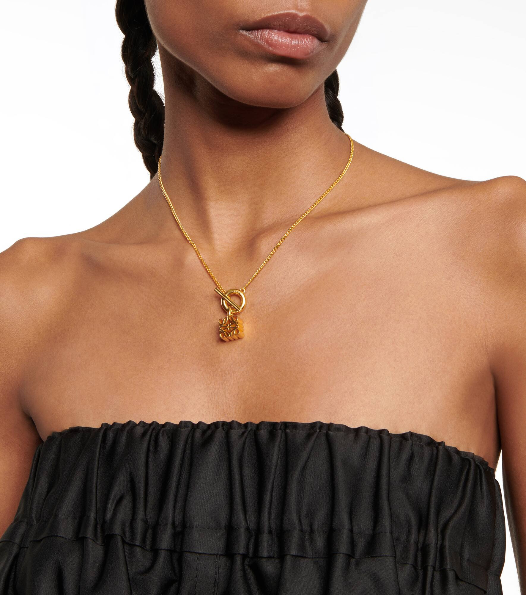 Anagram 24kt gold-plated sterling silver necklace - 3