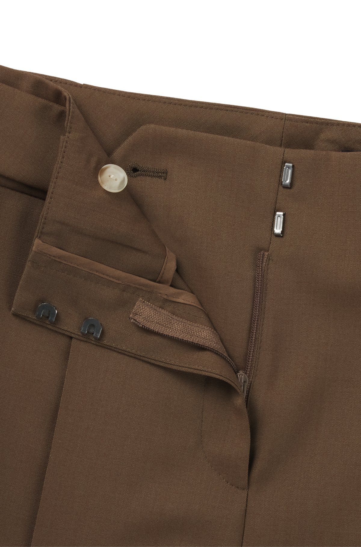 REGULAR-FIT HIGH-WAISTED TROUSERS IN WOOL - 6